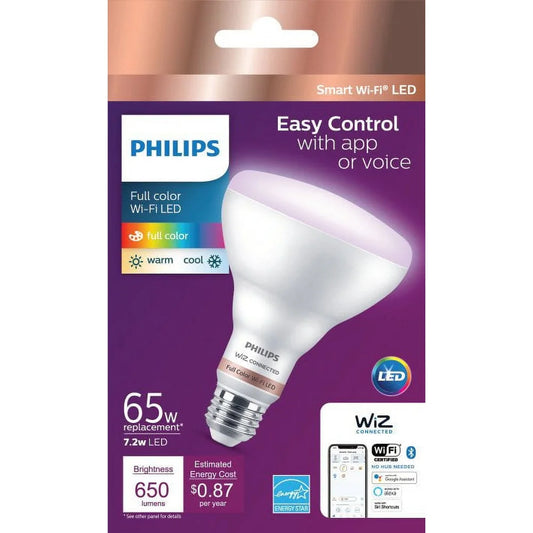 Smart LED Floodlight Bulb – WiFi Dimmable & Color Tunable