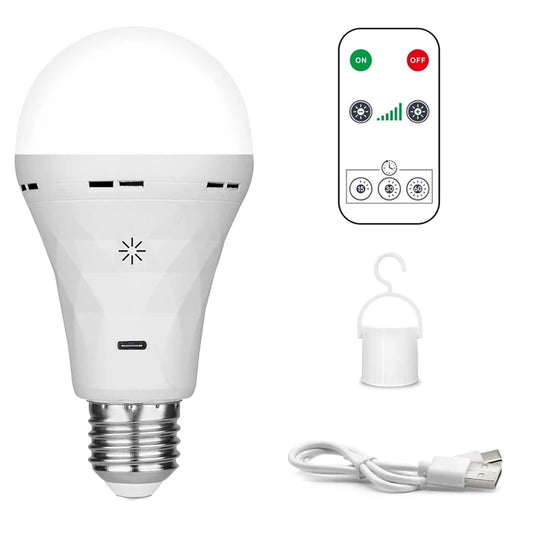USB Rechargeable LED Bulb – E27 Touch & Dimmable Smart Light