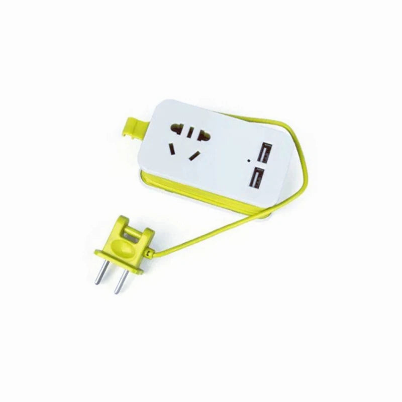 S Plug Power Strip with 2 USB Ports – Portable Travel Extension Socket  Smart, Portable, and Multi-Device Charging Anywhere.
