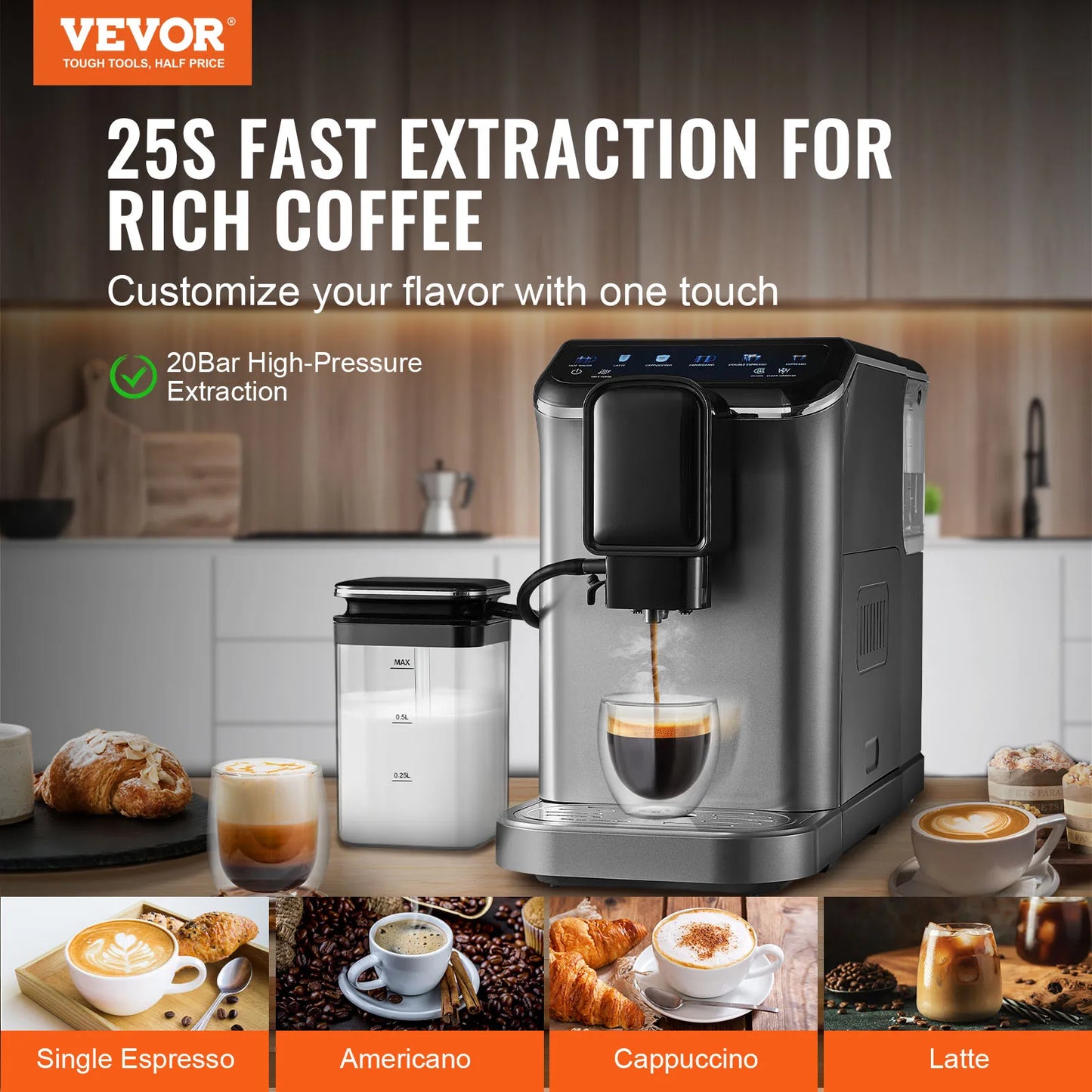 SucceBuy Automatic Espresso & Latte Machine – Café Luxury at Your Fingertips!