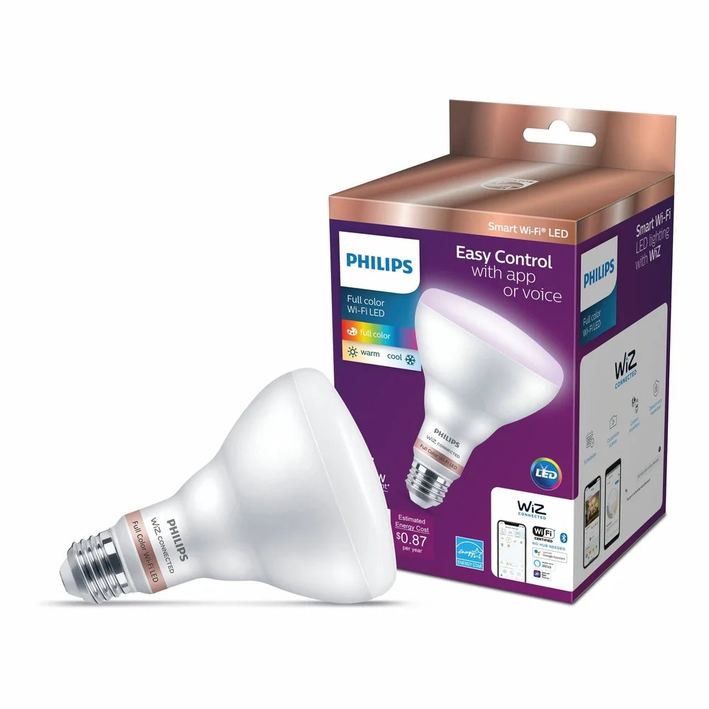 Smart LED Floodlight Bulb – WiFi Dimmable & Color Tunable