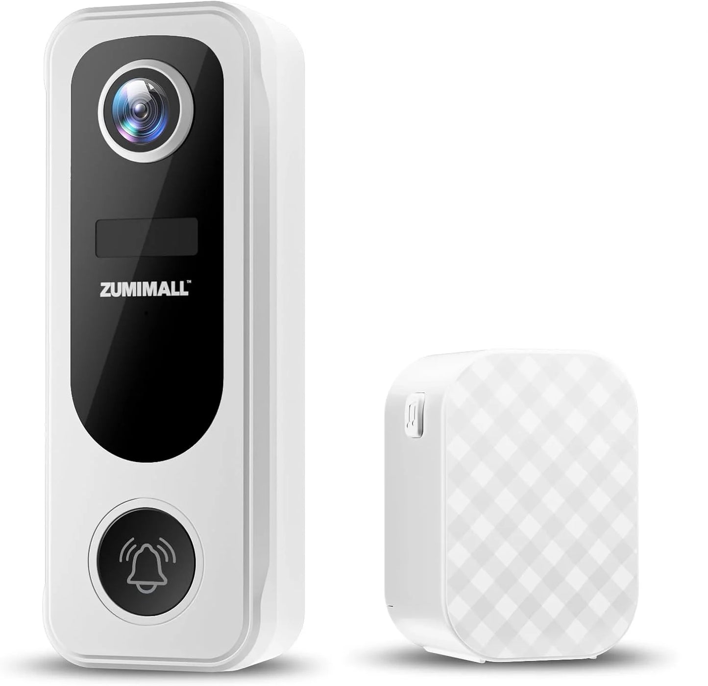 ZUMIMALL Battery-Powered Video Doorbell – Wireless with Chime & Two-Way Audio  Smart Security with Fun Features.