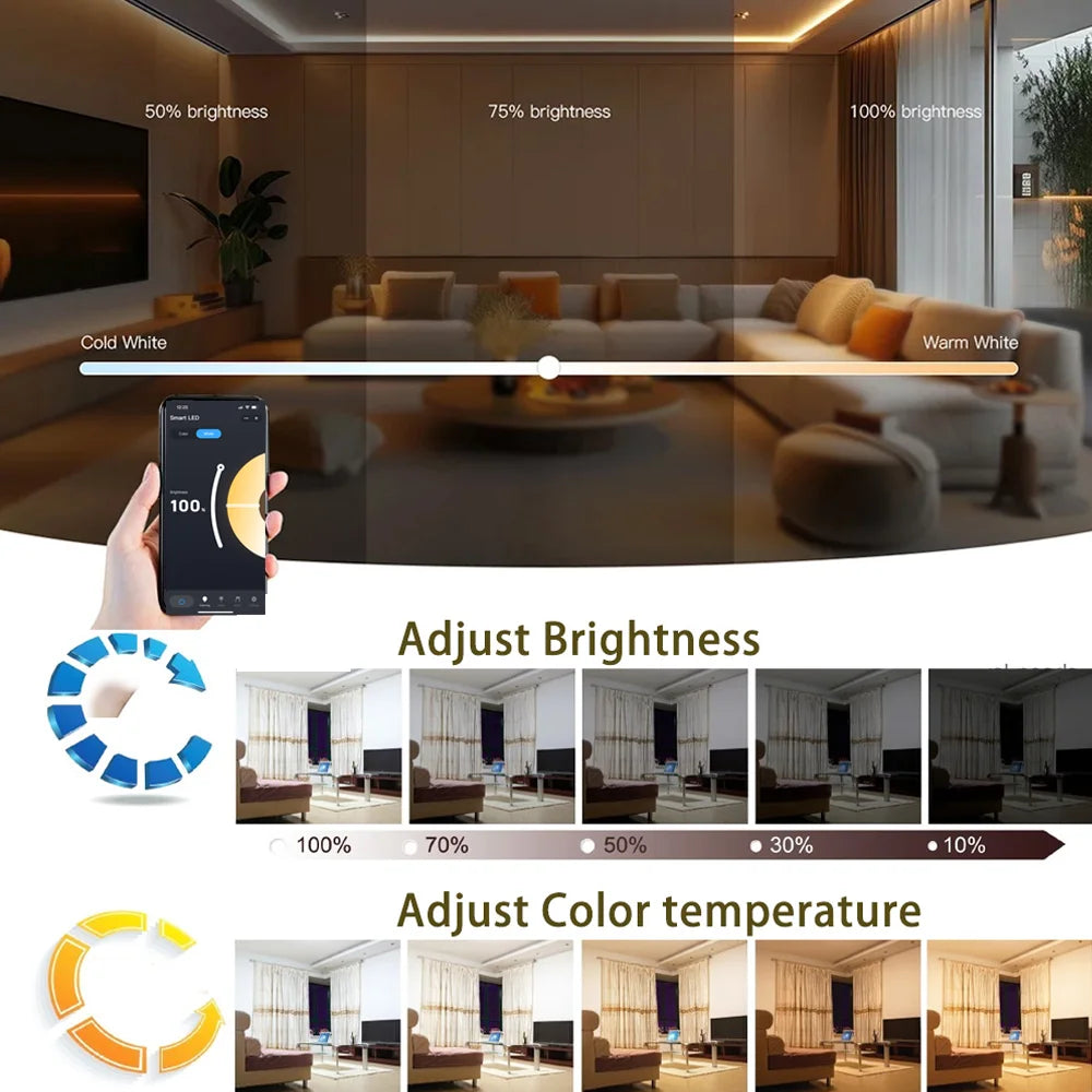 Tuya WiFi LED Smart Night Light – Dimmable RGB Table Lamp  Smart, Colorful, and Fully Controllable Night Light for Any Room.