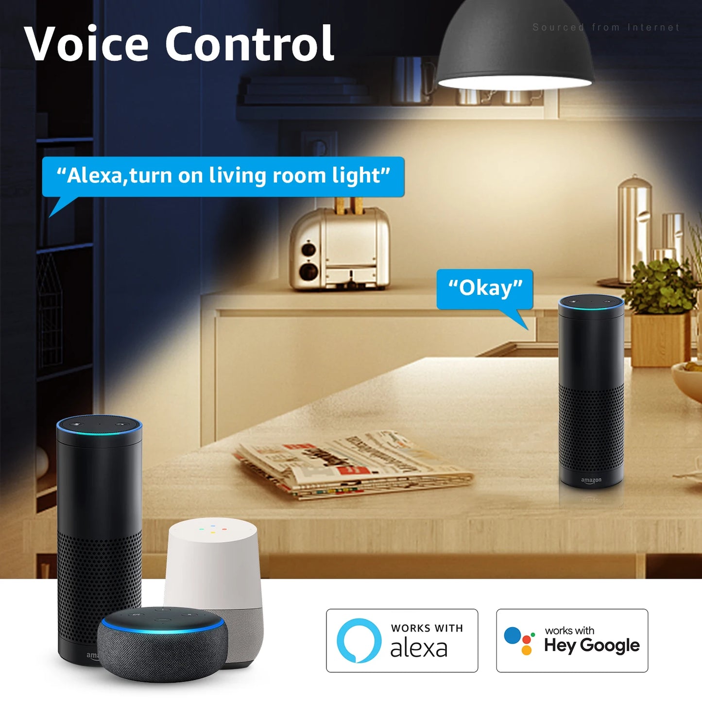 4-Pack Smart WiFi LED A19 Bulbs – RGBCW Color Changing