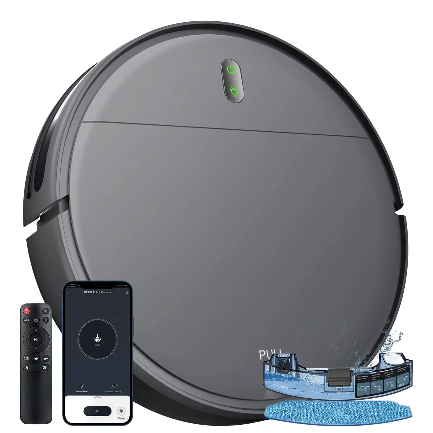Robot Vacuum Cleaner 4500Pa Smart Home Sweeper Cleaning Machine