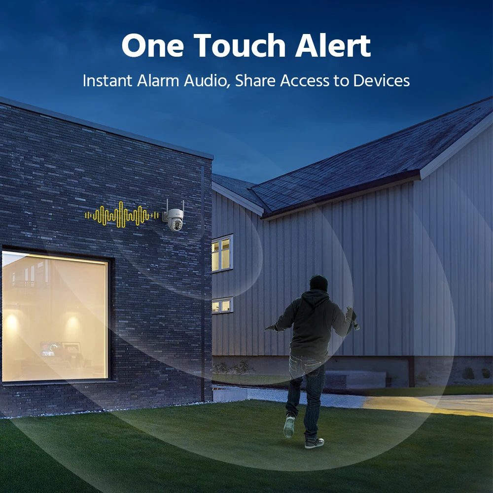 ANNKE 4MP Wireless Security Camera System – 4CH NVR with Solar PT Cameras