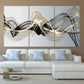 3 Pieces Nordic Luxury Ribbon Abstract Landscape Wall Art