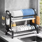 2-Tier Compact Kitchen Dish Rack and Storage Organizer